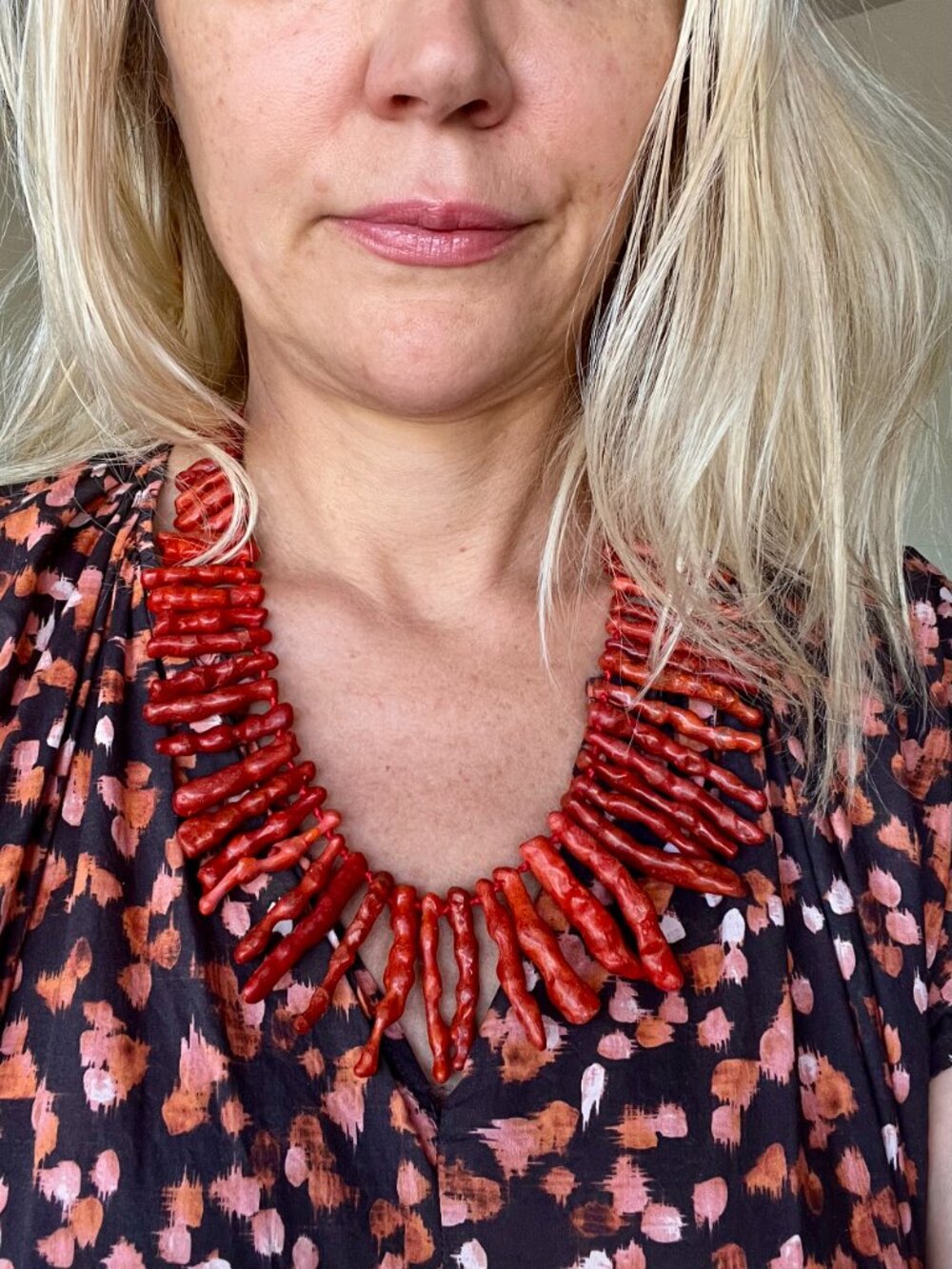 Italian Red Coral Necklace